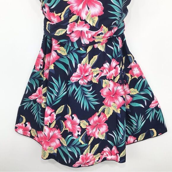 Cocopear Blue Tropical Print Swimsuit Dress -NEW - Picture 3 of 14